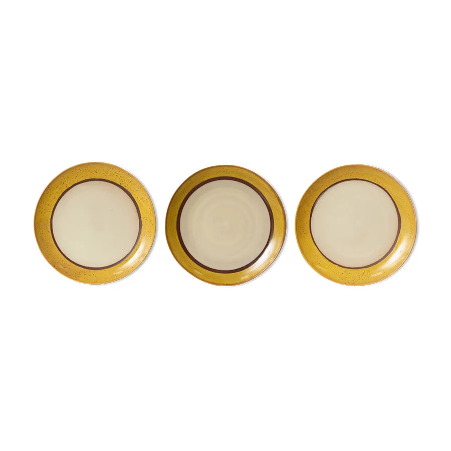 70s Ceramics: Dinner Plates Coconut (Set of 2)