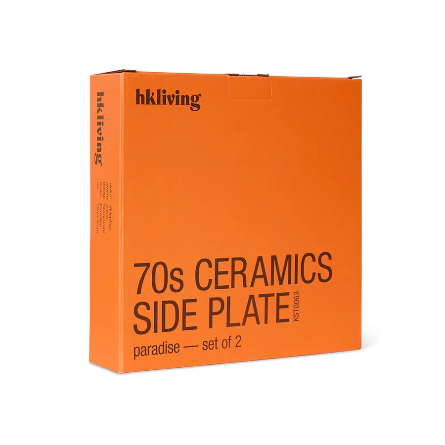 70s Ceramics: Side Plates Paradise (Set of 2)