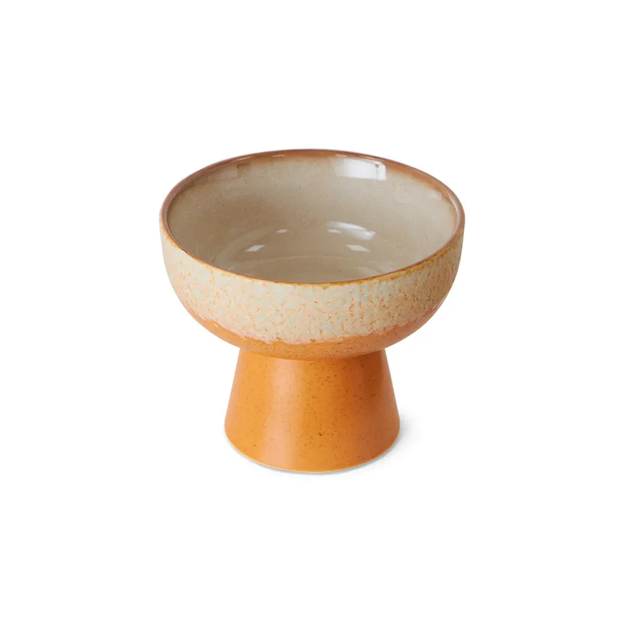 70s Ceramics: Tapas Bowl on Base Small Dunes