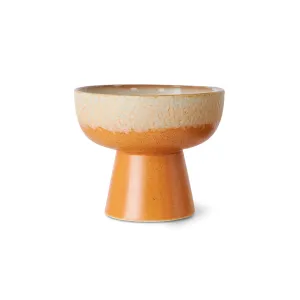 70s Ceramics: Tapas Bowl on Base Small Dunes