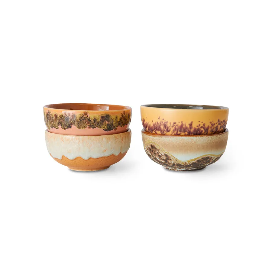70s Ceramics: XS Bowls Marine (Set of 4)