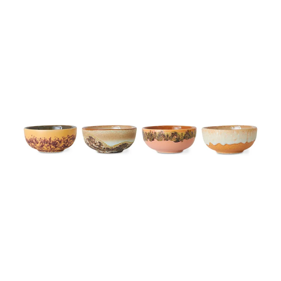 70s Ceramics: XS Bowls Marine (Set of 4)