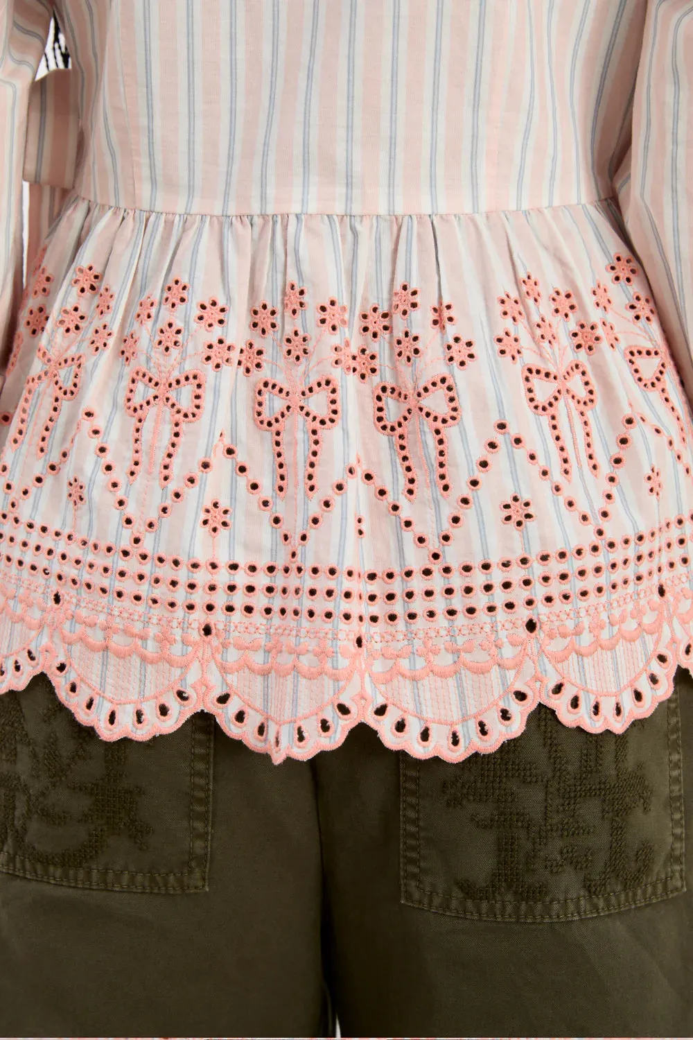 Anais Blouse - Apricot Stripe
