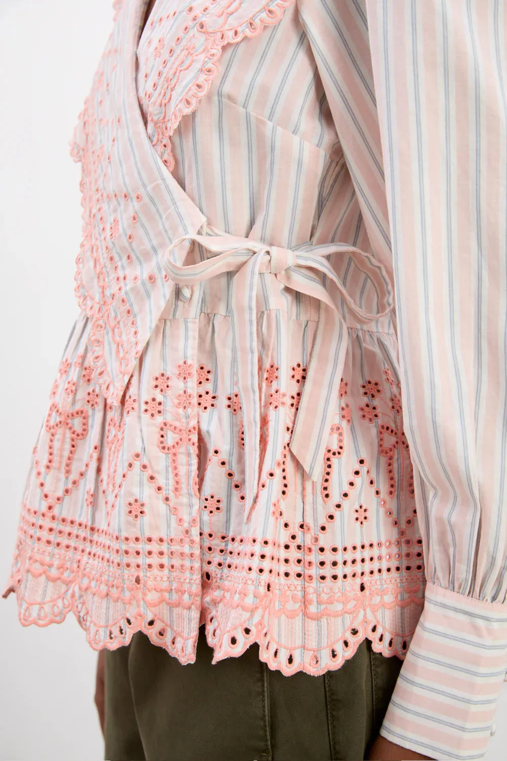 Anais Blouse - Apricot Stripe