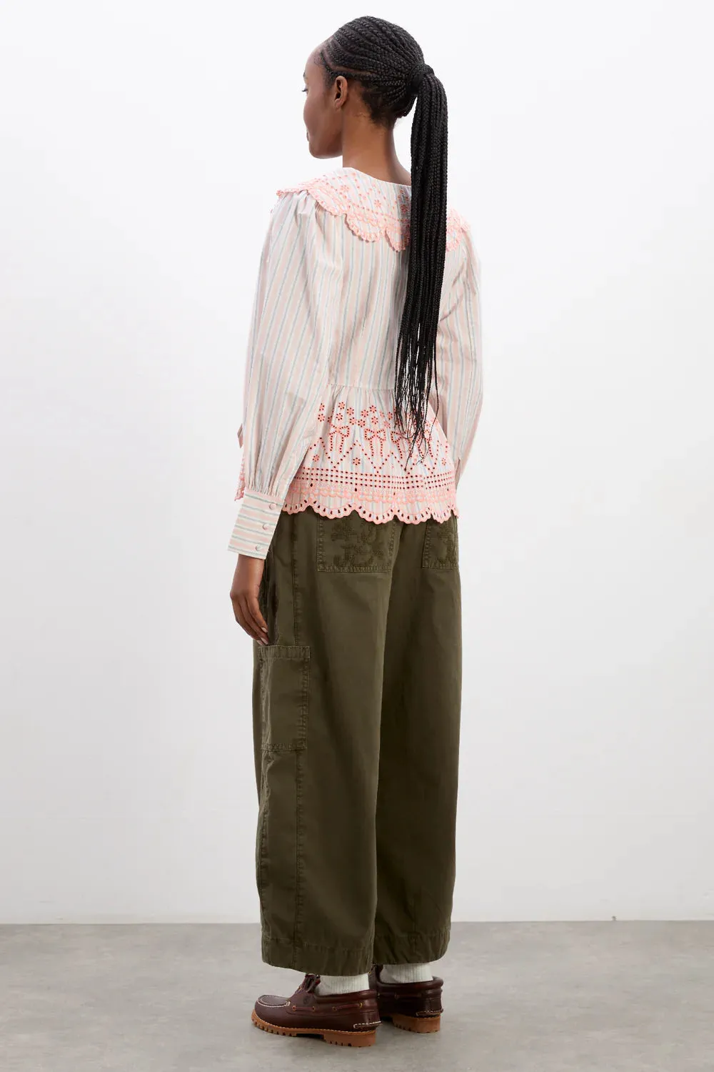 Anais Blouse - Apricot Stripe