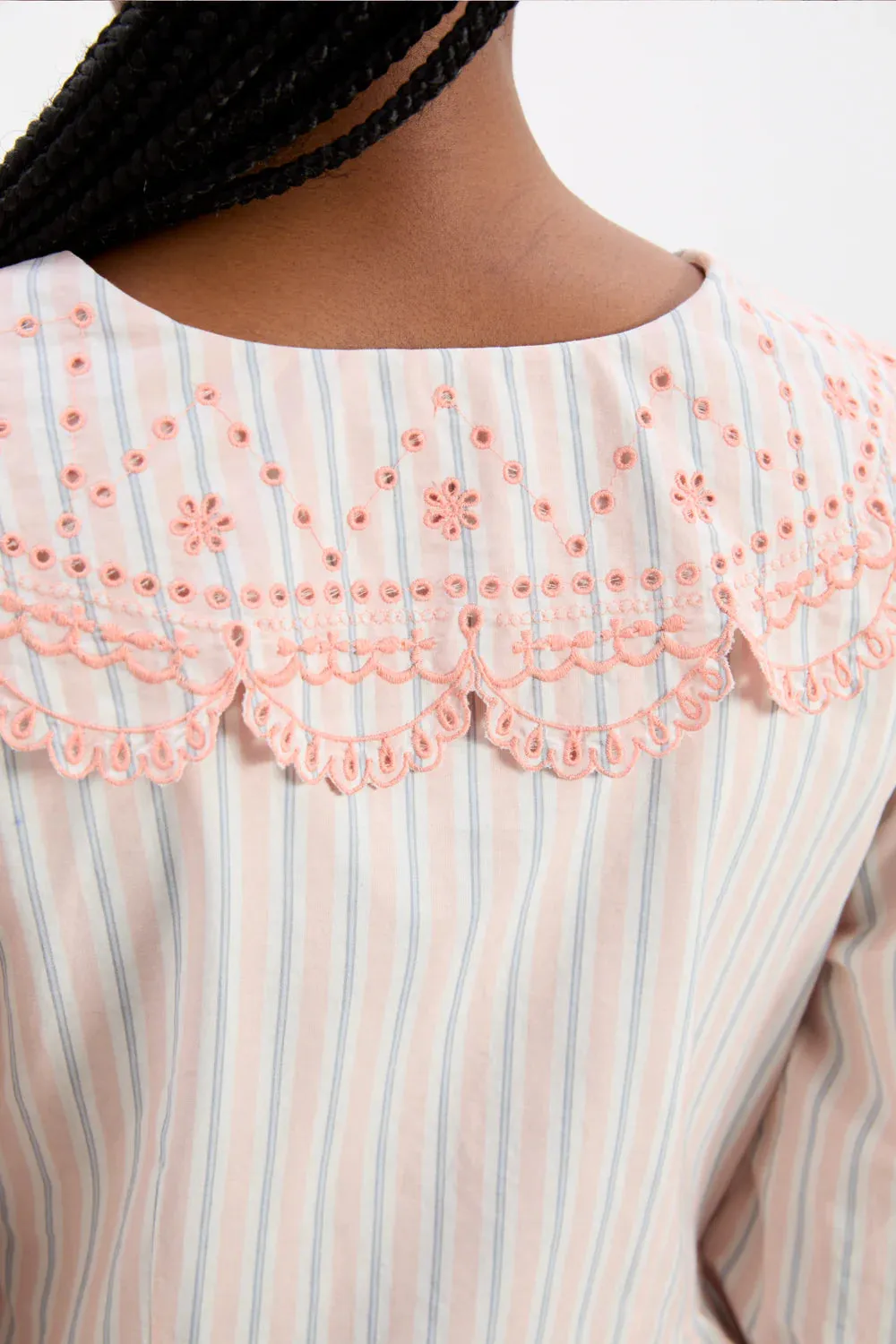 Anais Blouse - Apricot Stripe