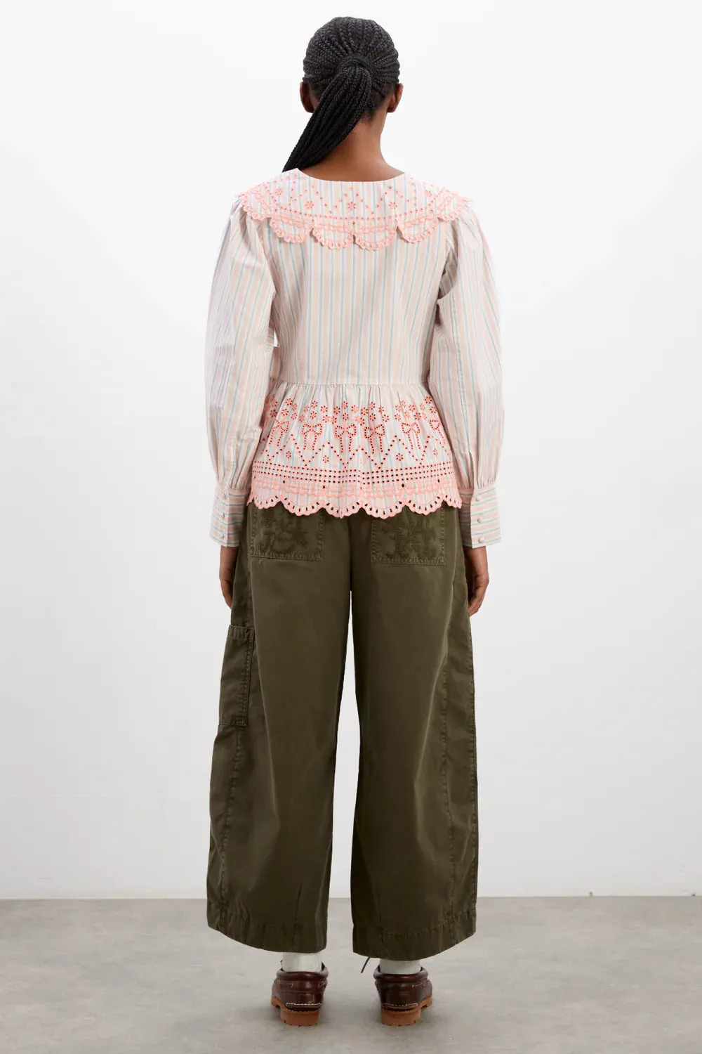 Anais Blouse - Apricot Stripe