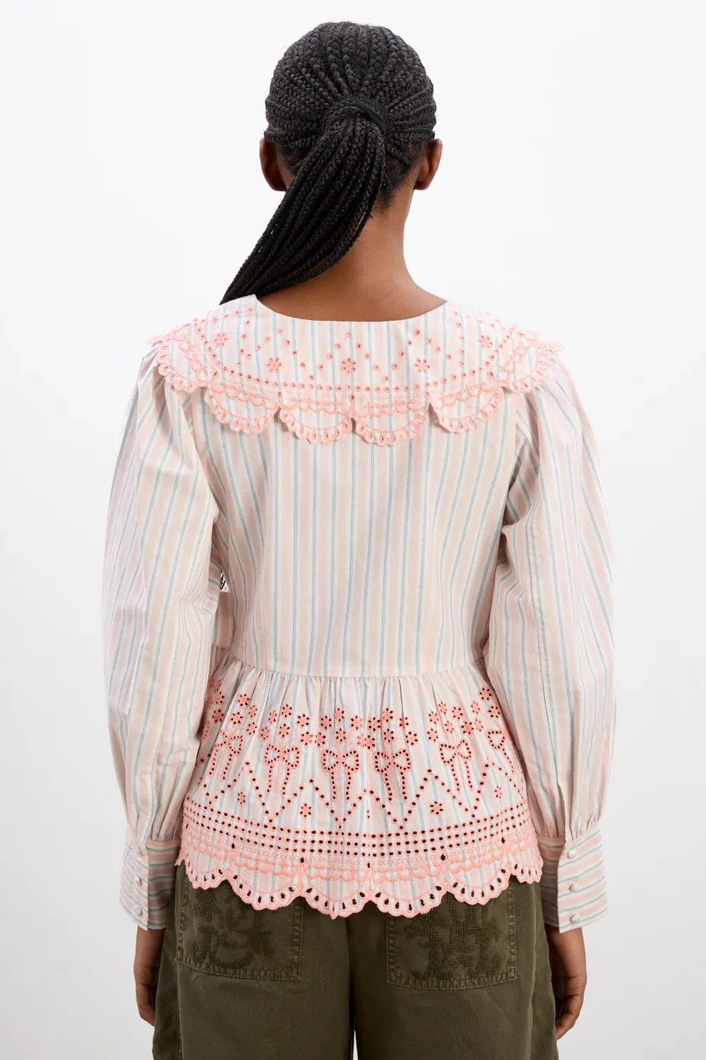 Anais Blouse - Apricot Stripe