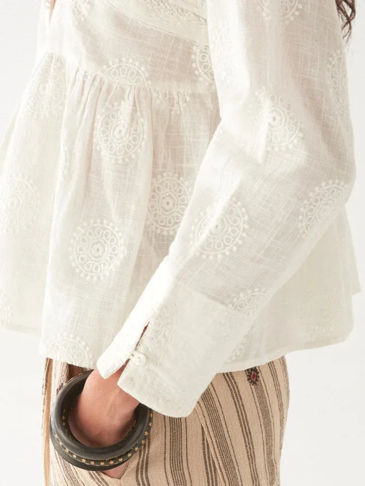 Ariana Blouse - Mosaique Ivory