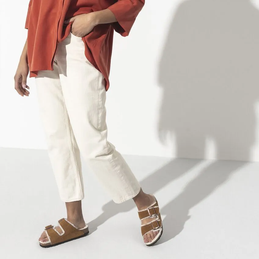 Arizona Shearling Suede Leather - Mink