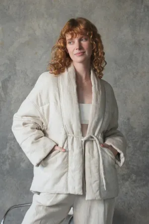 Aster Oatmeal Linen Coat