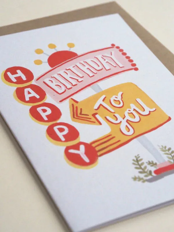 Billboard Happy Birthday Card