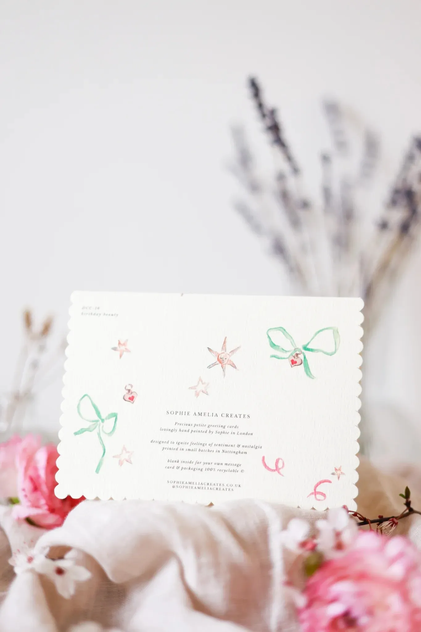 Birthday beauty - scalloped edge card
