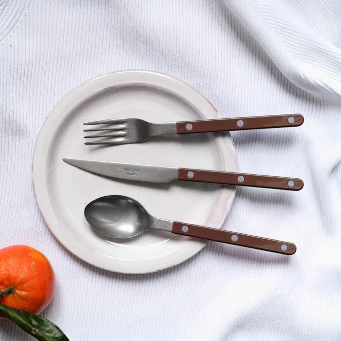 Bistrot Vintage Solid Dessert Spoon - Chocolate
