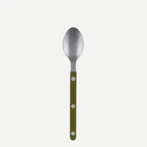 Bistrot Vintage Solid Dessert Spoon - Green Fern