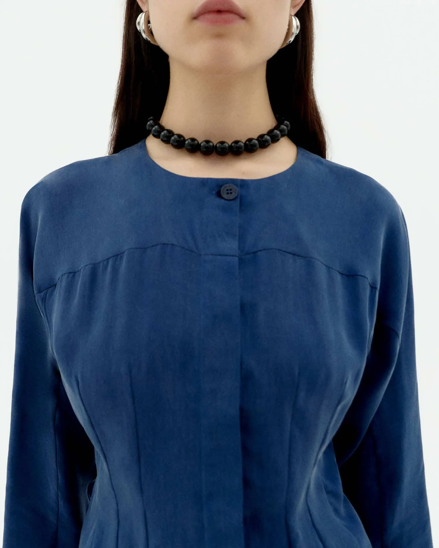 Blue Cobalt Cupro Briana Blouse