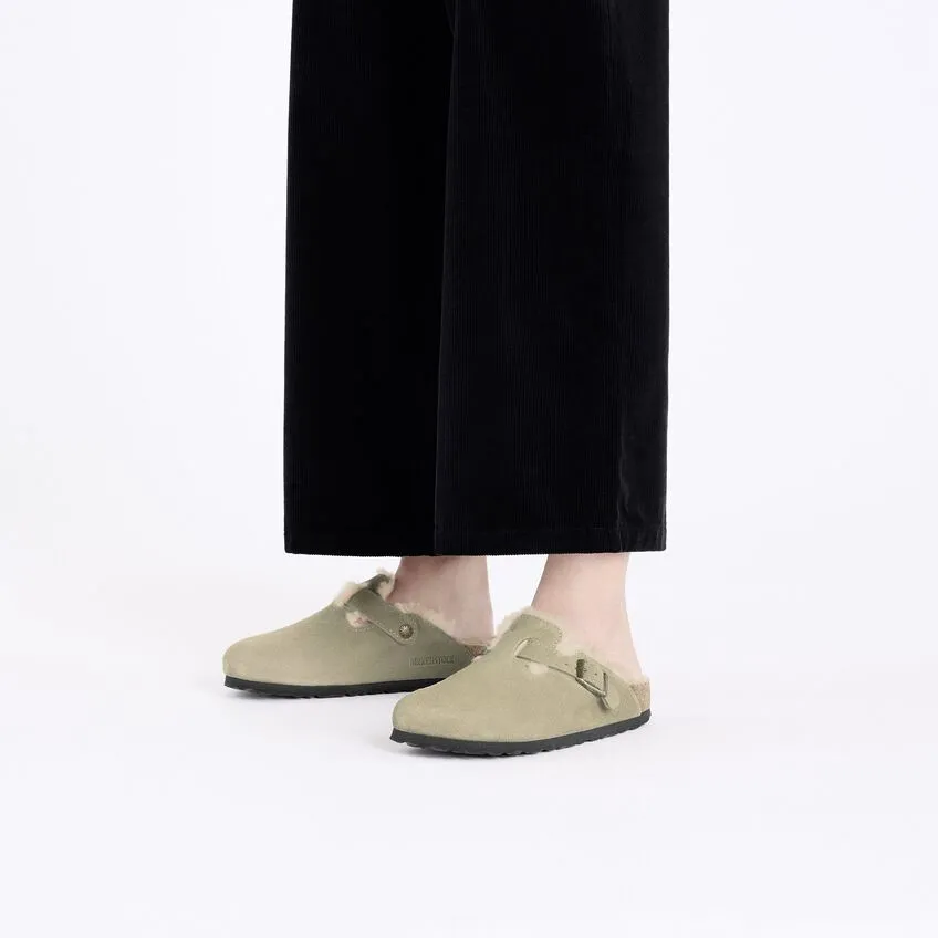 Boston Shearling Suede Leather - Taupe