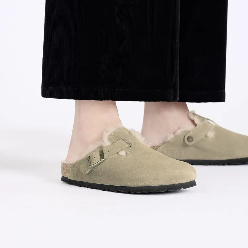 Boston Shearling Suede Leather - Taupe