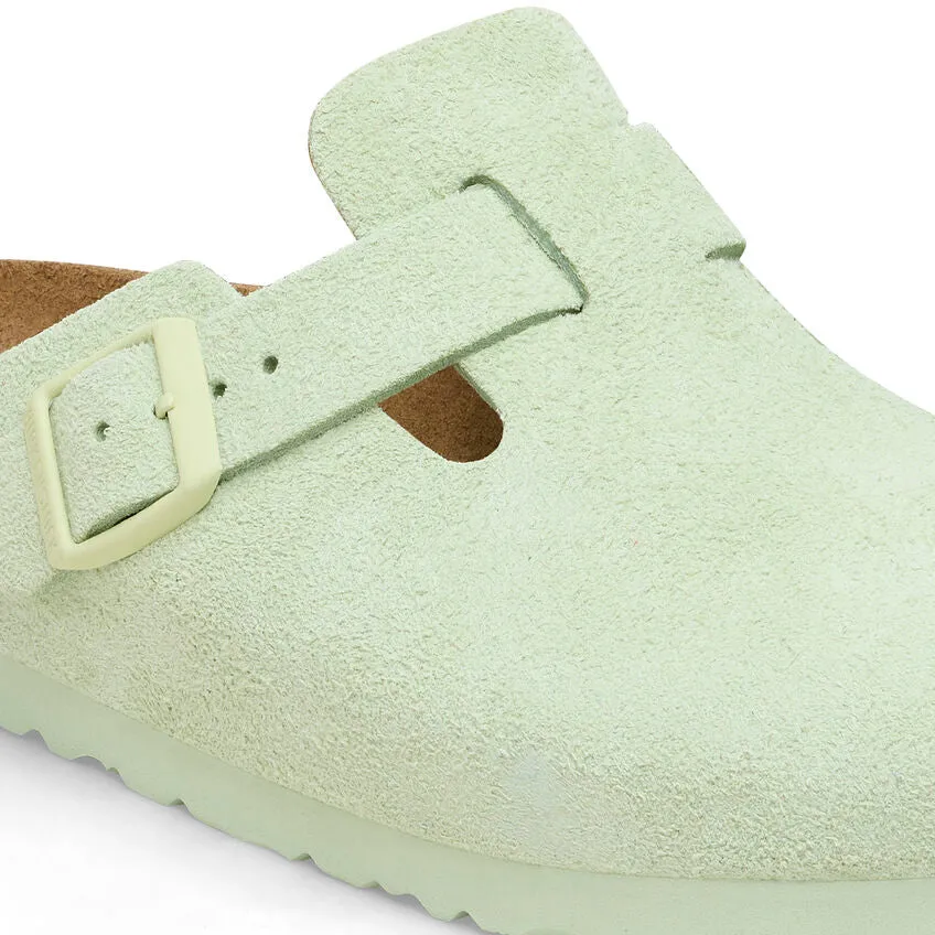 Boston Suede Leather - Faded Lime
