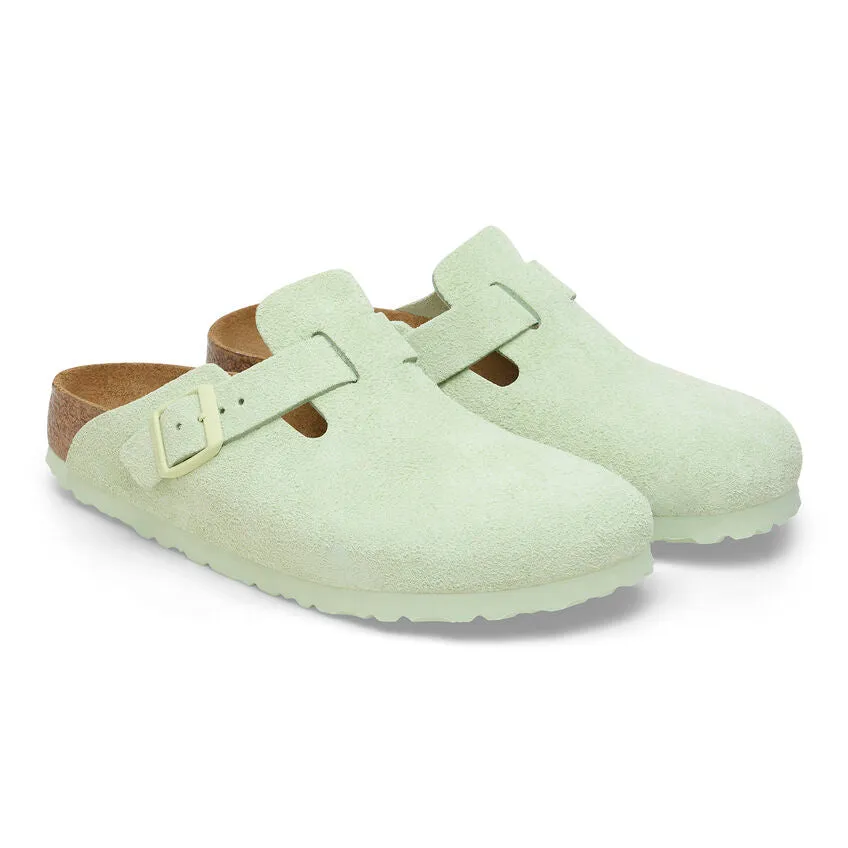 Boston Suede Leather - Faded Lime