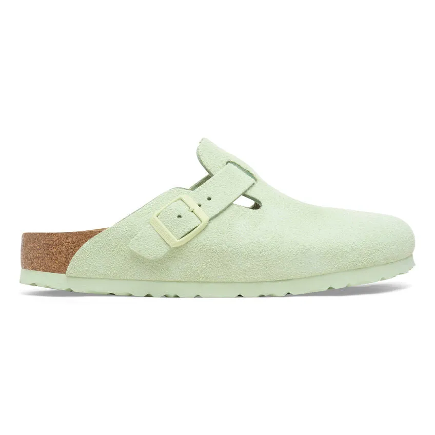 Boston Suede Leather - Faded Lime