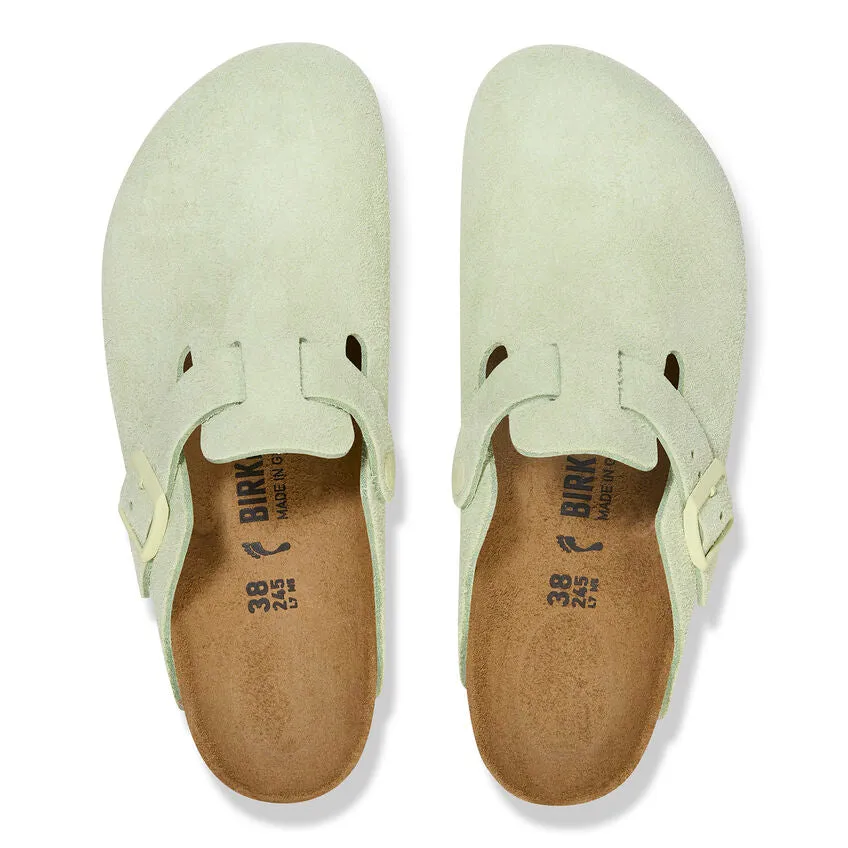 Boston Suede Leather - Faded Lime