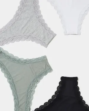 Brazilian Knicker Four Pack - Basics