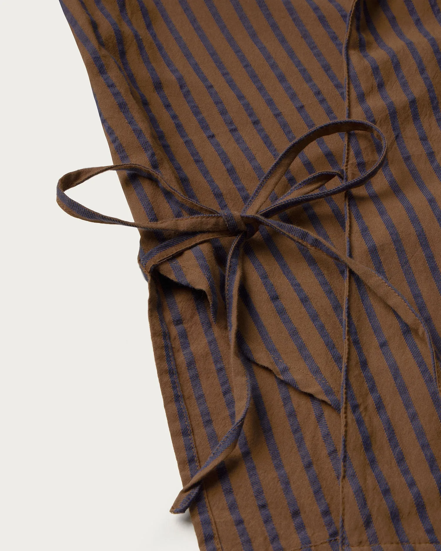 Brown Stripes Crossed Lenie Blouse