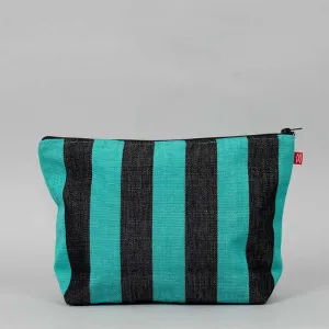 Carla Medium Toiletry Bag - Black & Turquoise