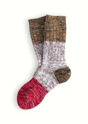CHARLIE COTTON COLLECTION Red & Coffee Socks