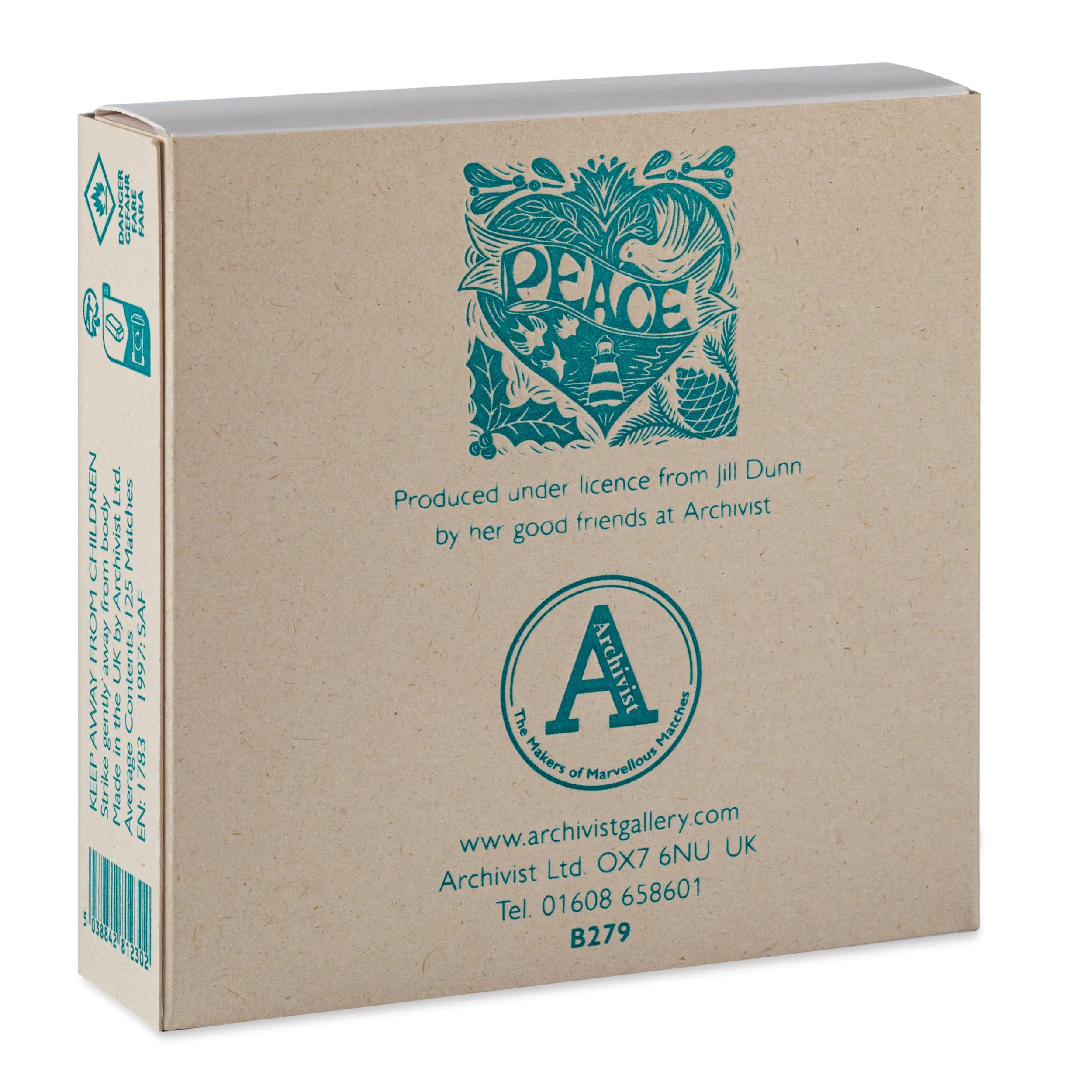 Christmas Peace Square Match Box