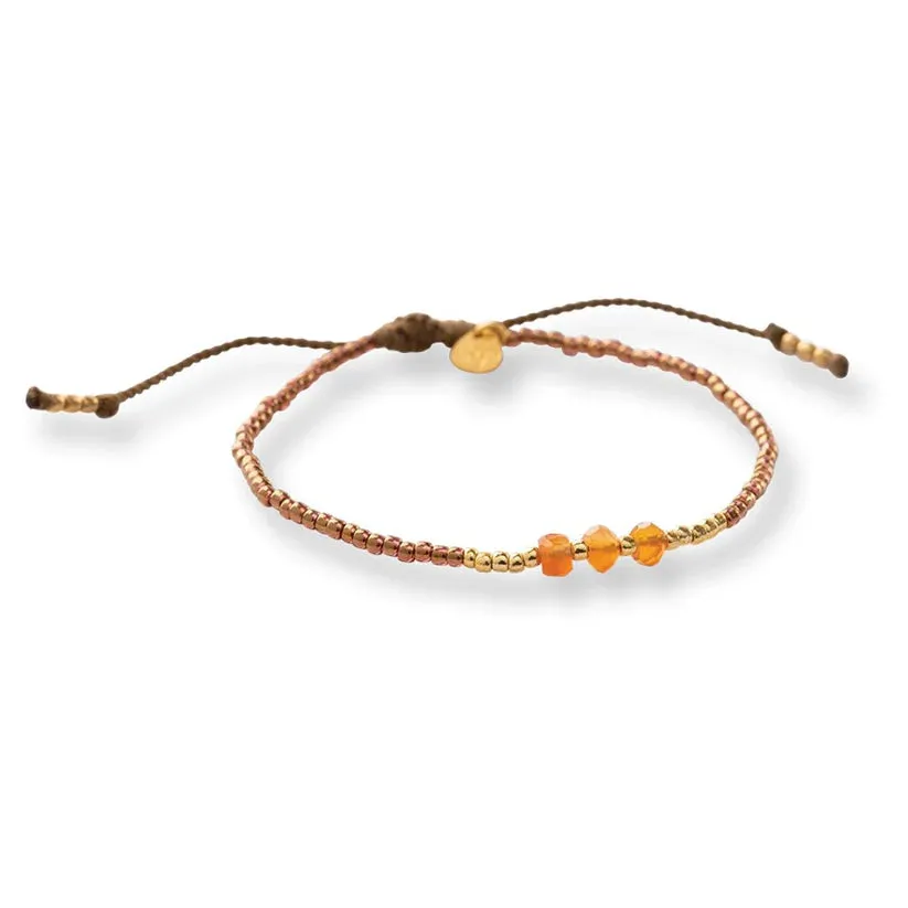 Decent Carnelian Bracelet Gold Coloured