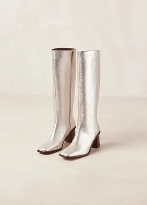 East Shimmer Silver Boot