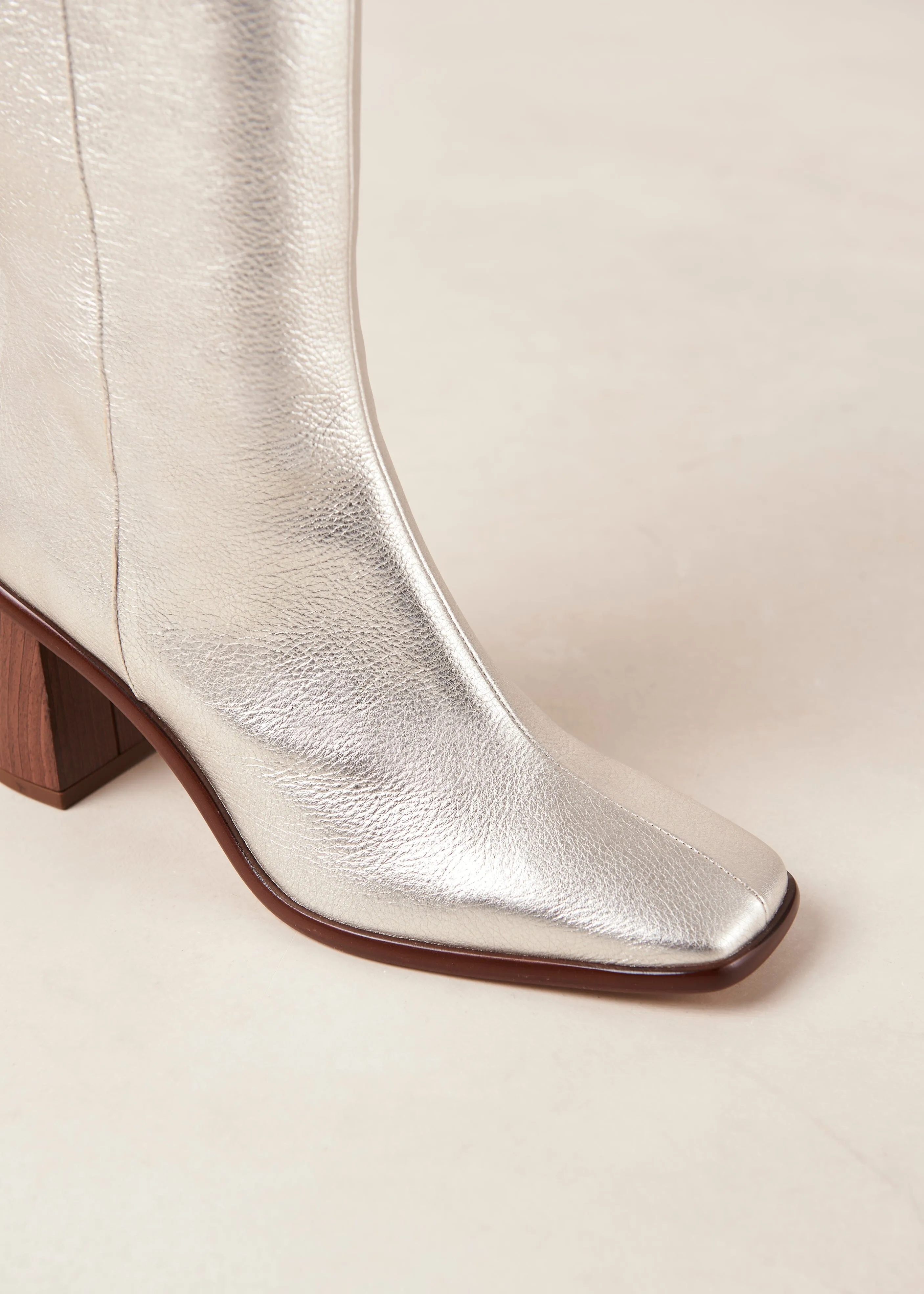 East Shimmer Silver Boot