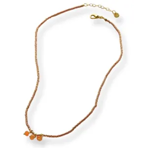 Empathy Carnelian Necklace Gold Coloured