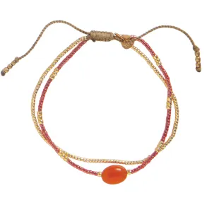 Feeling Carnelian Gold Coloured Bracelet