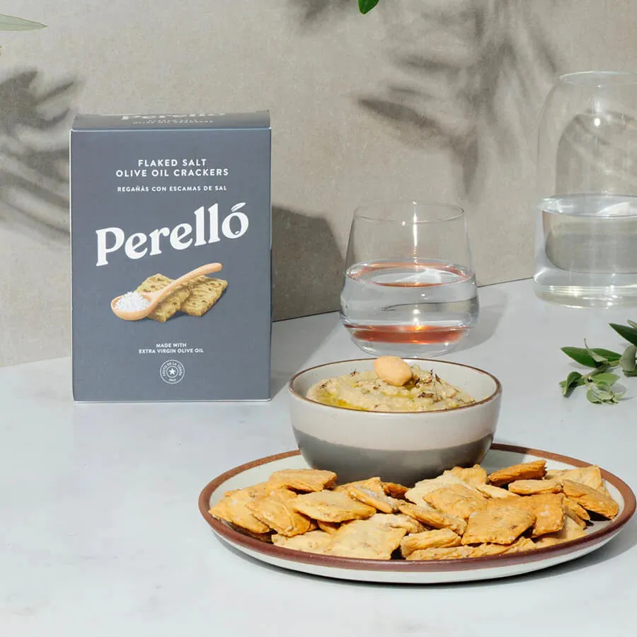 Flaked Salt Olive Oil Crackers, Regañás 150g