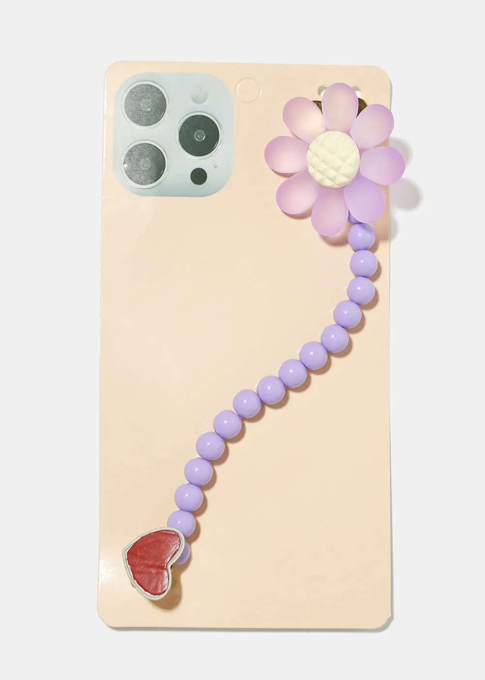 Flower & Bead Phone Strap