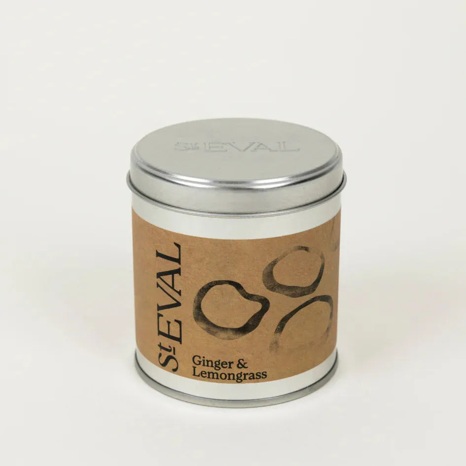 Ginger & Lemongrass Scented Tin Candle