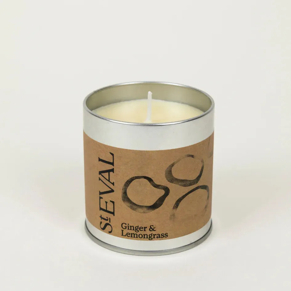 Ginger & Lemongrass Scented Tin Candle