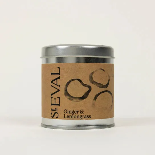 Ginger & Lemongrass Scented Tin Candle