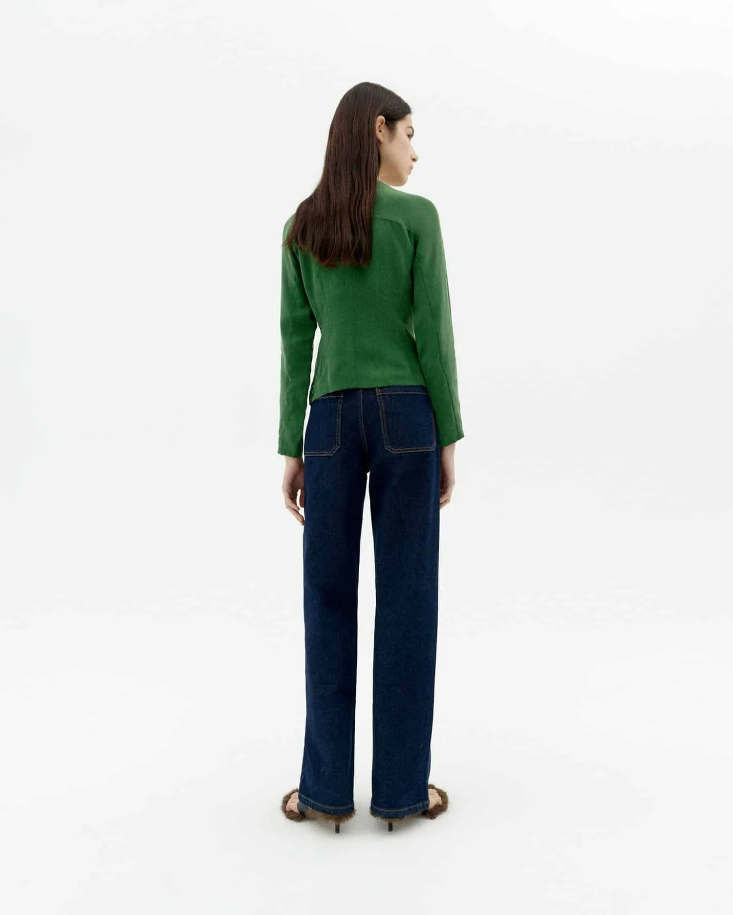 Green Dill Cupro Briana Blouse