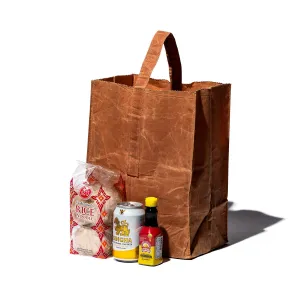 Grocery Bag with Handle - Large Brown