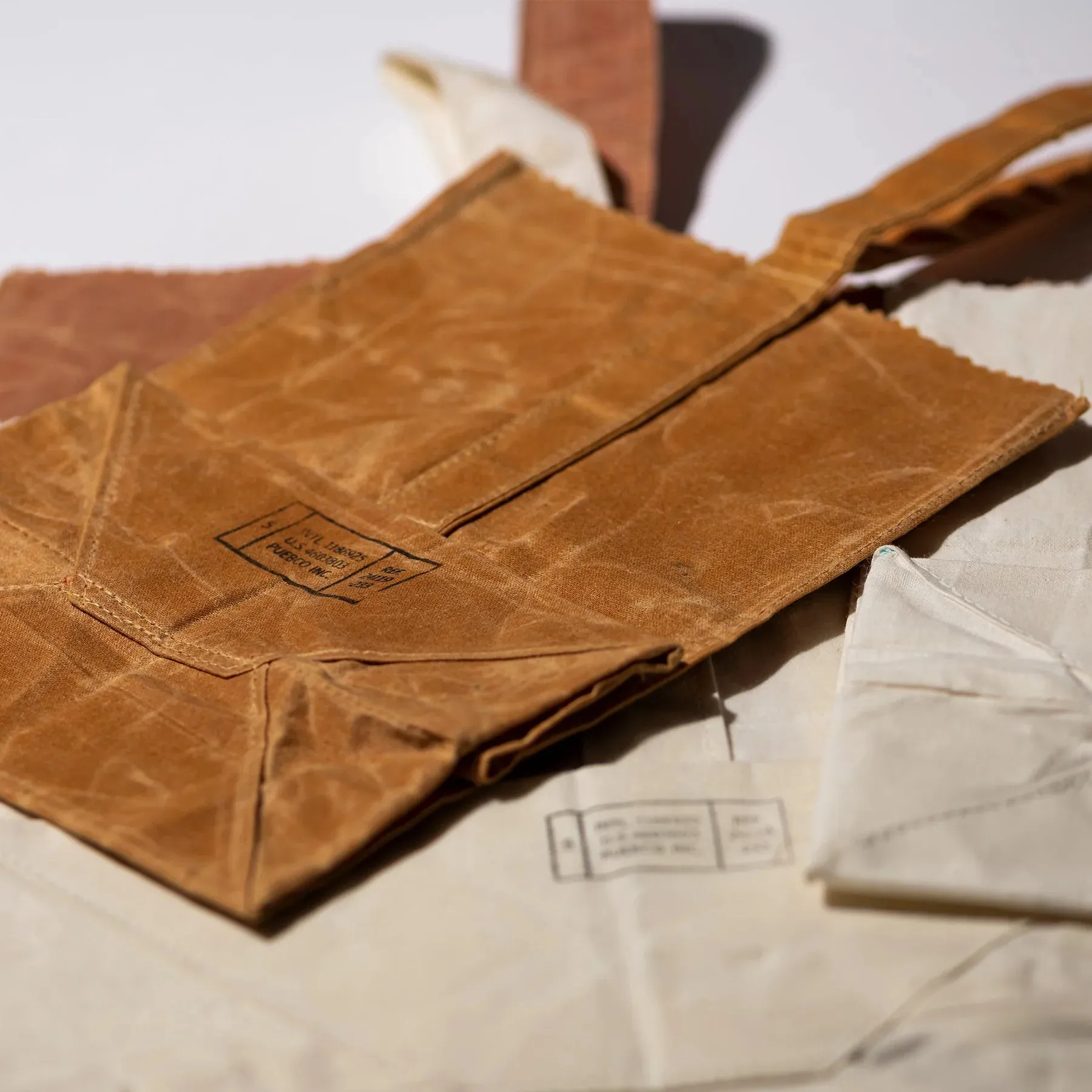 Grocery Bag with Handle - Large Brown
