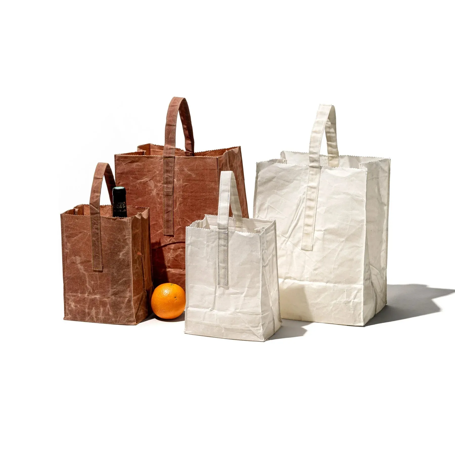 Grocery Bag with Handle - Large Brown