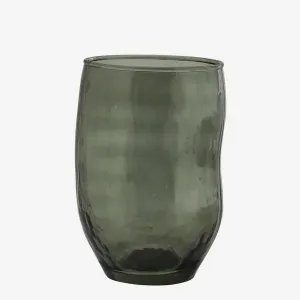 Hammered Drinking Glass - Dark Green