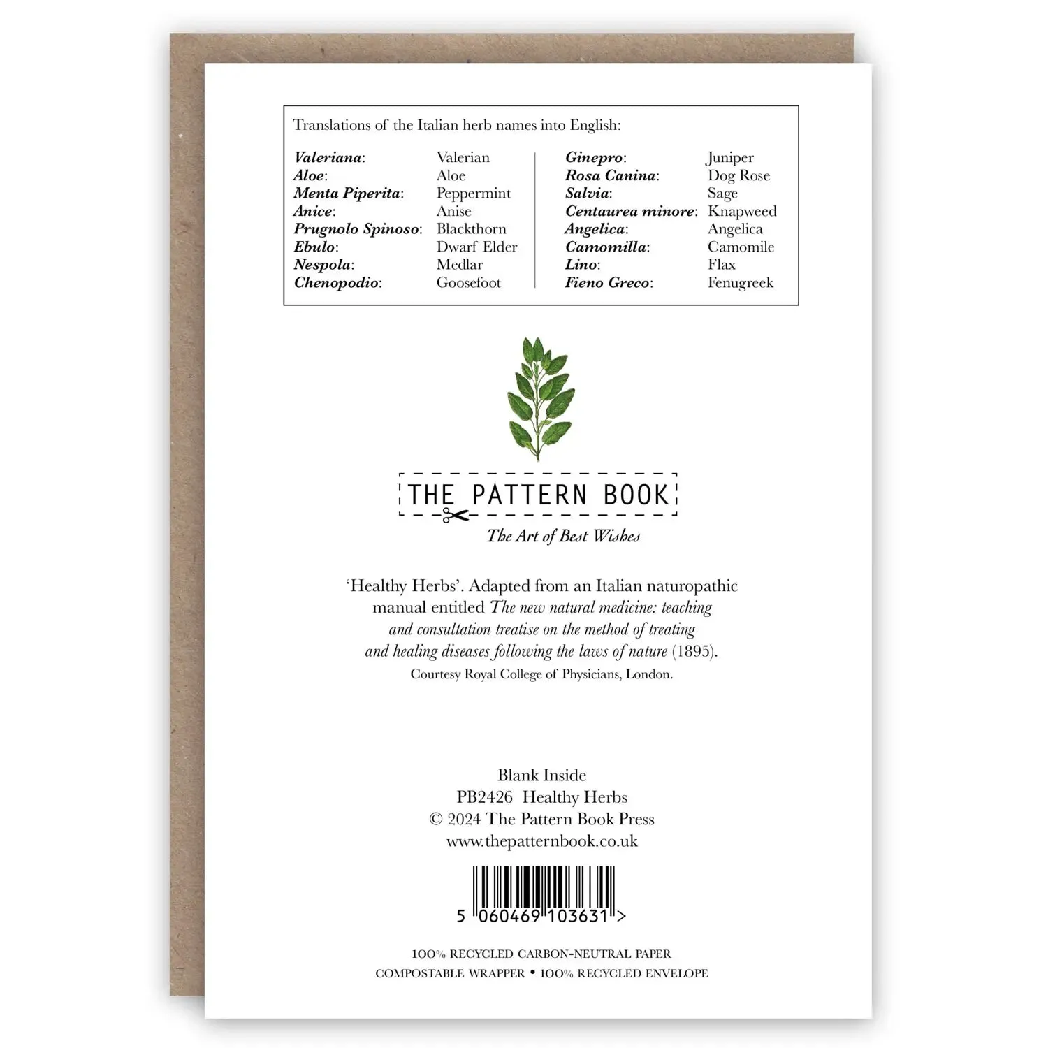 Healthy Herbs Card