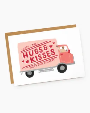 Hugs & Kisses Delivery Truck Card