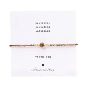 Iris Card Tiger Eye Gold Coloured Bracelet