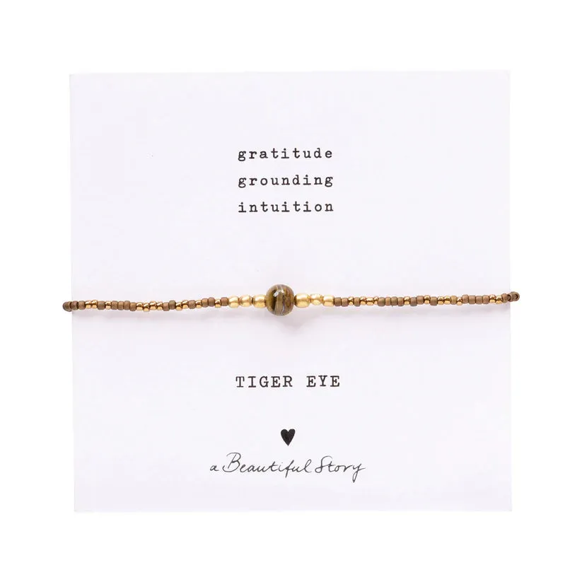 Iris Card Tiger Eye Gold Coloured Bracelet